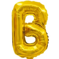 Globo Metálico Letra B dorada 16"