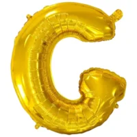 Globo Metálico Letra G dorada 16"