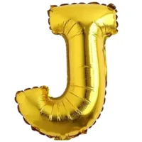 Globo Metálico Letra J dorada 16"