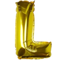 Globo Metálico Letra L dorada 16"