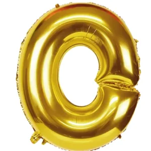 Globo Metálico Letra O dorada 16"