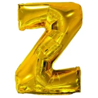 Globo Metálico Letra Z dorada 16"