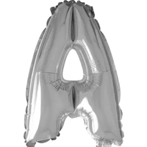 Globo Metálico Letra A plateada 16"