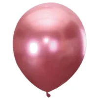 Globos Metalizados Rosado, 30 cms, 5 piezas