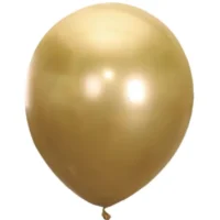 Globos Metalizados Dorados, 30 cms, 5 Piezas