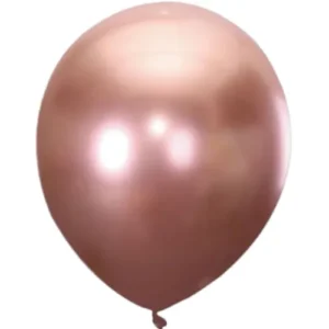 Globos Metalizados Rosa Oro, 30 cms, 5 piezas