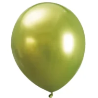 Globos Metalizados Verde Oliva, 30 cms, 5 piezas