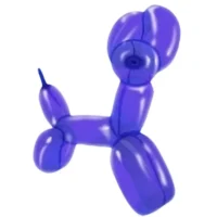 Globos largos o flexia, Azul, 28 cms, 40 piezas