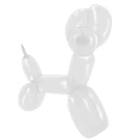 Globos largos o flexia, Blanco, 28 cms, 40 piezas