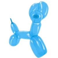 Globos largos o flexia, Celeste, 28 cms, 40 piezas