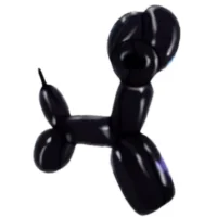 Globos largos o flexia, Negro, 30 cms, 40 piezas