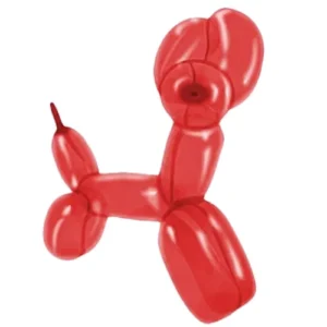 Globos largos o flexia, Rojo, 28 cms, 40 piezas