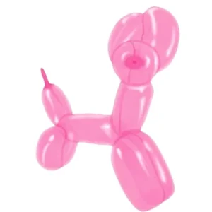 Globos largos o flexia, Rosado, 28 cms, 40 piezas
