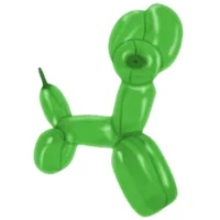 Globos largos o flexia, Verde, 28 cms, 40 piezas