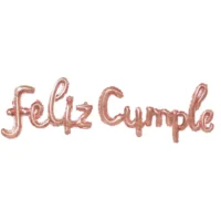 Guirnalda de Globo "Feliz Cumple", Rosa Oro, 16", 2 piezas