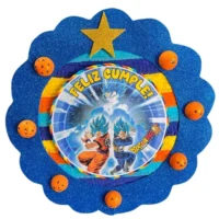Piñata Redonda Dragón Ball 40 Cm Diámetro