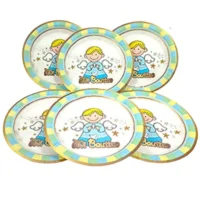 Plato Mi Bautizo Celeste, 18 cms, 6 Piezas