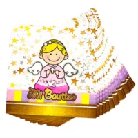 Servilletas Mi Bautizo Rosada, 12 piezas