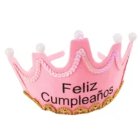 Corona Led Feliz Cumpleaños Rosa