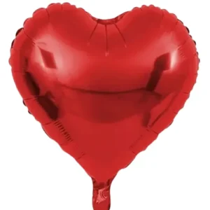Globo Metálico Corazón Rojo 45 Cm