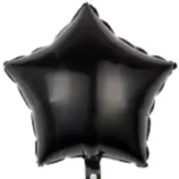 Globo Metálico Estrella, Negra, 45 Cm