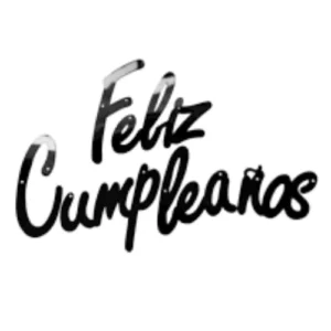 Guirnalda Letras Feliz Cumpleaños Negra  3m