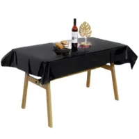 Mantel Plástico Metalizado Negro137 x274cm