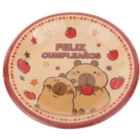 Platos Cartón Capibara, 6 Piezas, 18 cm