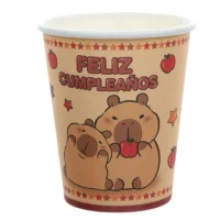 Vasos Polipapel Capibara 250ml, 6 piezas