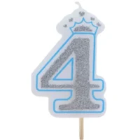 Vela numero 4 corona Azul