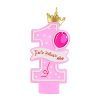 Vela Número mi Primer Año Rosado