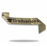 Banda «Graduación» color dorada — Sash para graduado/a
