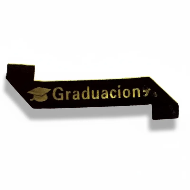 Banda «Graduación» color negra — Sash elegante ajustable
