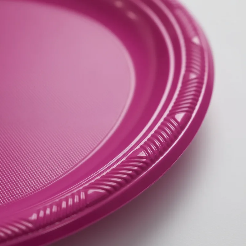 Bandeja plástica ovalada fucsia, 5 piezas, 30 cm - Imagen 5