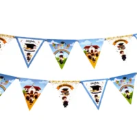 Banderín de graduación para niños — 14 piezas · 5 m · Cartulina