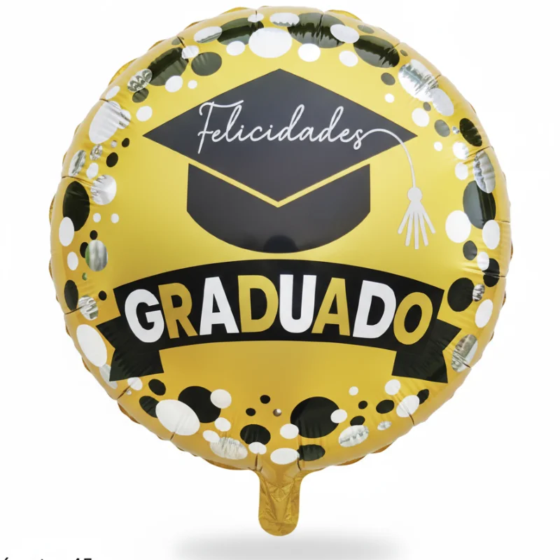 Globo metálico Graduación — 45 cm · Foil