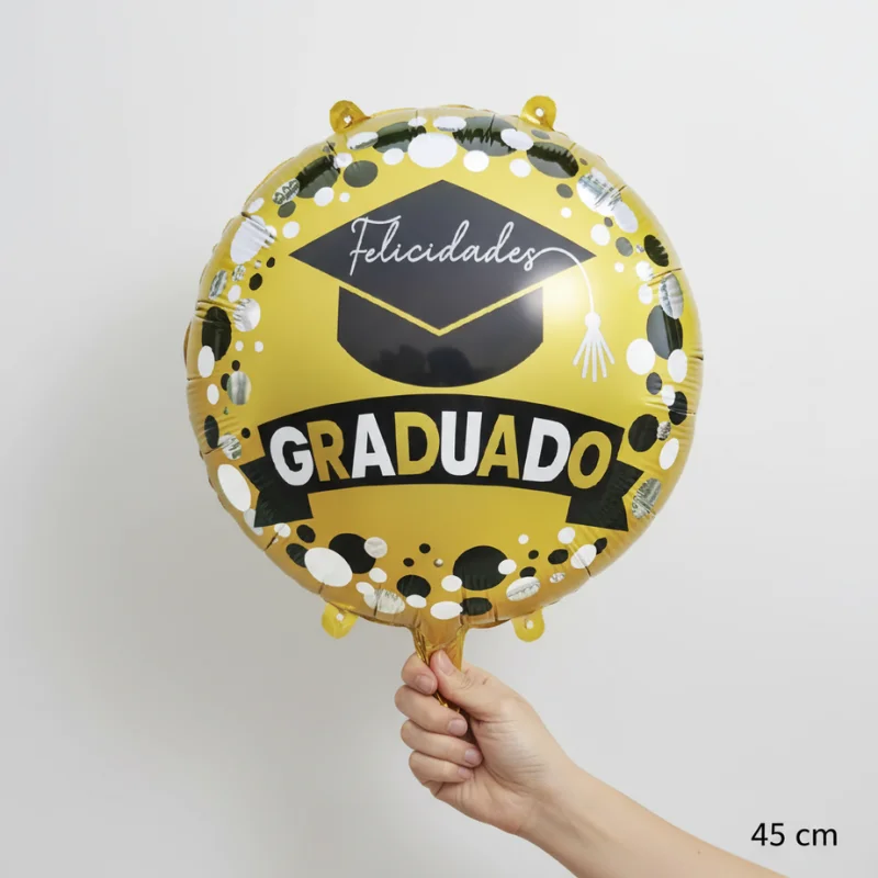 Globo metálico Graduación — 45 cm · Foil - Imagen 3
