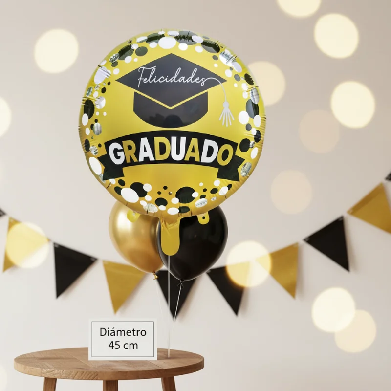 Globo metálico Graduación — 45 cm · Foil - Imagen 4