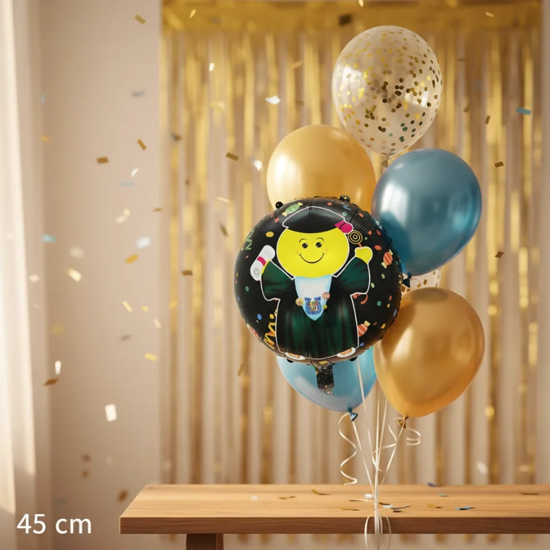 Globo metálico Graduación — 45 cm · Foil - Imagen 3