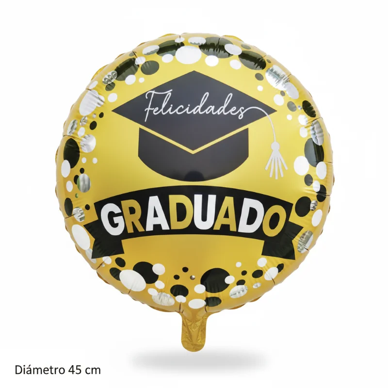 Globo metálico Graduación — 45 cm · Foil - Imagen 2