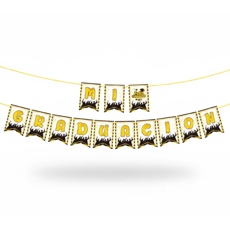 Guirnalda "Mi Graduación" — 13 piezas · 5 m · Cartulina