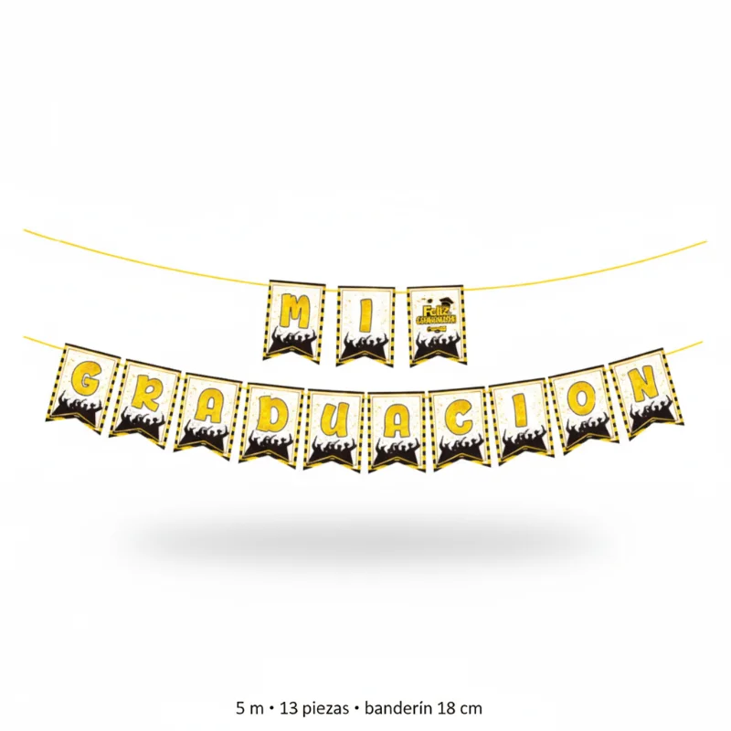 Guirnalda "Mi Graduación" — 13 piezas · 5 m · Cartulina - Imagen 2