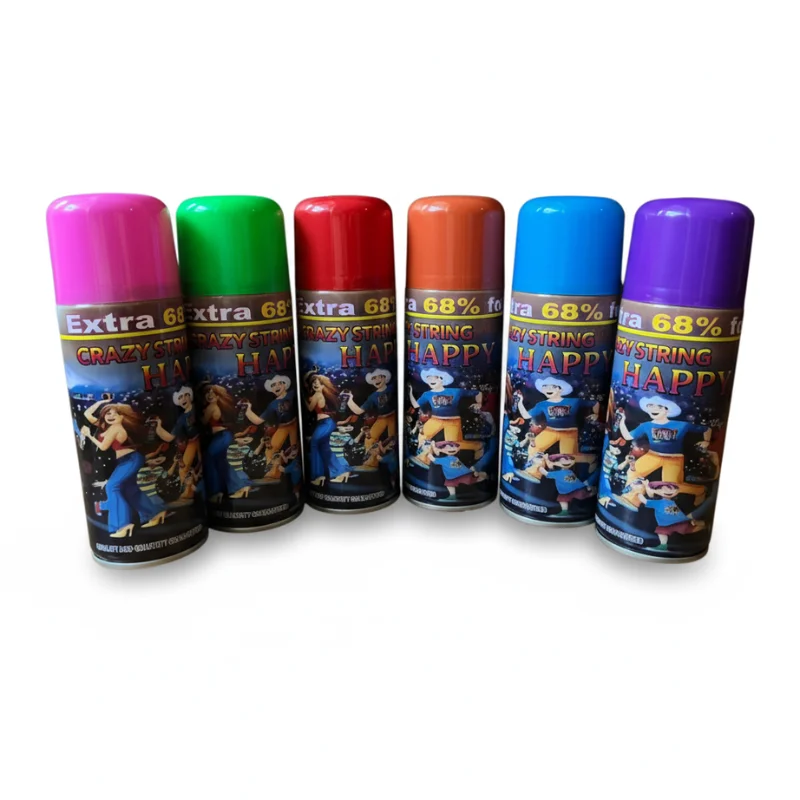 Serpentina en spray 15 cm — 6 colores · venta retail, mayor y caja (48 u) - Imagen 2