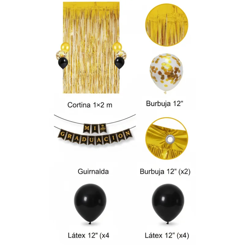 Kit Graduación Party Space — Decoración completa para mesa (familias) - Imagen 12